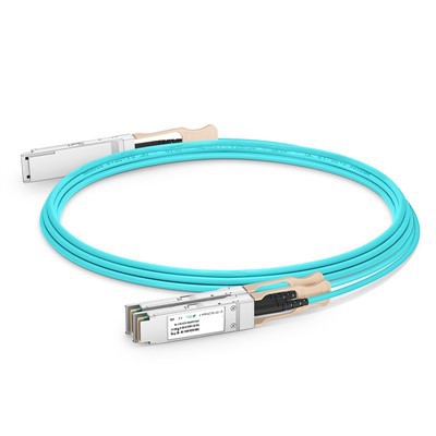 200g QSFP56 ~ 2X 100G QSFP28 활성 광학 케이블 (AOC), 1M -20 M