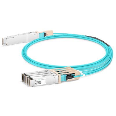 200g QSFP56 ~ 4X 50G SFP56 활성 광학 케이블 (AOC), 1M -20 M
